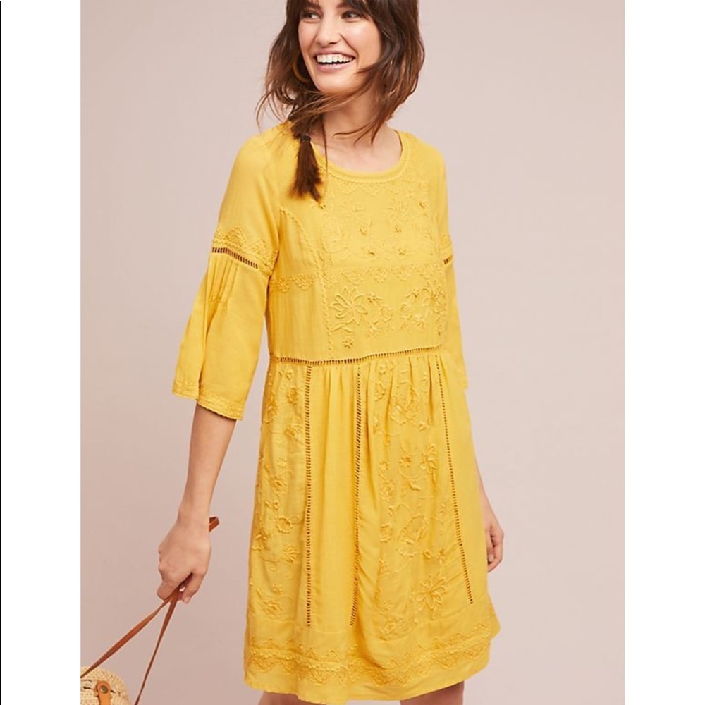 Anthropologie Akemi + Kin Embroidered Dress NWOT